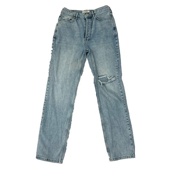 We The Free Denim - We The Free Jeans Women's Size 28 Blue Denim Medium Wash Button Fly Distressed
